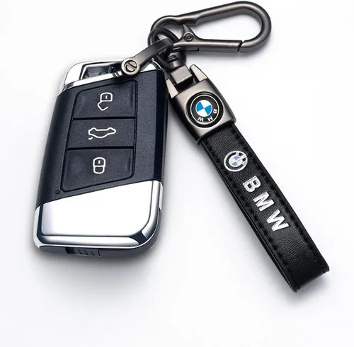 Vista 3 de EMOYRA Llavero de cuero de repuesto para BMW serie 1 3 4 5 6 7 y X3 X4 M5 M6 GT3 GT4 Series regalo para mujeres y hombres llavero accesorios