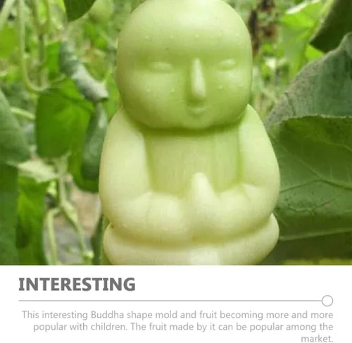 Vista 9 de GANAZONO Buddha Fruit 4.92 x 3.74 x 2.36 pulgadas transparente PC material moldeador herramienta para jardín frutas verduras cultivo diversión
