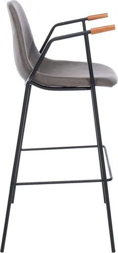 Vista 7 de Safavieh Home Collection Tanner Taburete de bar gris ceniza Mid-Century