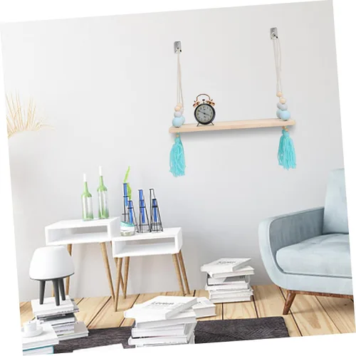 Vista 7 de ARTIBETTER Soportes de esquina para plantas colgantes, decoración de pared, bonita decoración de habitación, estante rústico para dormitorio
