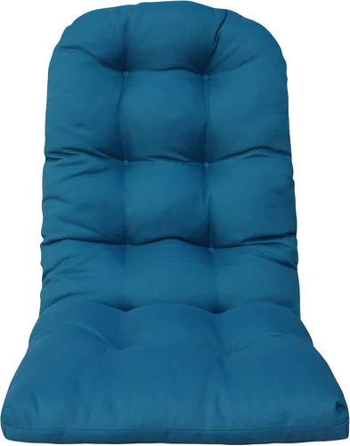 Vista 12 de Cojines para silla Adirondack para patio al aire libre, esquinas redondas, color azul lago