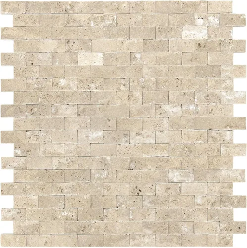 Vista 2 de SUNWINGS Azulejos de travertino autoadhesivos de piedra natural 3D de 5 hojas, 10.63 x 11.22 pulgadas, para pegar en el protector contra