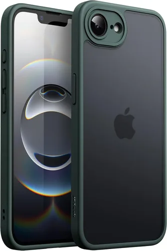 Vista 24 de JETech Funda mate para iPhone 17 de 6.3 pulgadas, protección contra caídas de grado militar, carcasa trasera translúcida esmerilada minimalista