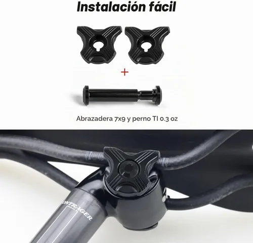 Vista 6 de Xotic Tech - Abrazadera para tija de sillín para bicicleta, 7 x 9, 7 x 10, perno Ti, riel de carbono, compatible con Trek Domane Emonda SLR 9 SLR 7