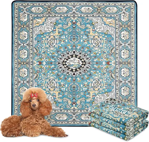 Vista 19 de Qeils - Almohadillas lavables para orina para perros, almohadillas reutilizables para cachorros de 36 x 41 pulgadas, paquete de 2