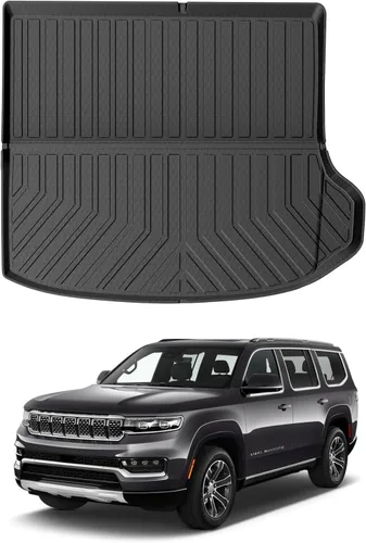 Vista 12 de Mixsuper Forro de carga para Rivian R1S 2022-2024 2025, alfombrilla para maletero para todo tipo de clima, para accesorios R1S, alfombrilla