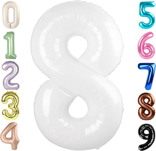 Vista 83 de Globos del números 0 de 40 pulgadas para formar los números 10, 20, 30, 40, 50, 60, 70, 80, 90, 100, para decoración de cumpleaños, bodas, eventos