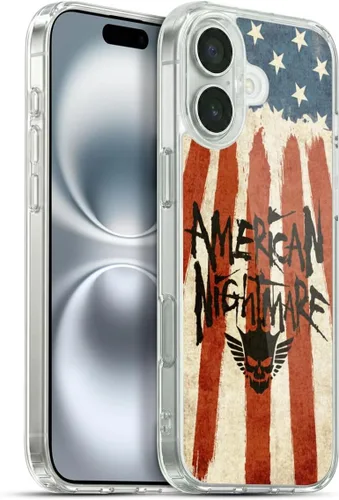 Vista 23 de Head Case Designs Funda de gel suave con licencia oficial de la WWE American Nightmare Flag Cody Rhodes Graphics compatible con Apple iPhone 7