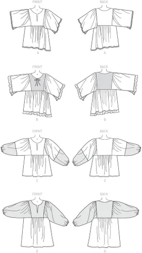 Vista 2 de McCall's Patterns M7325 Misses' Gathered Tops & Tónica, ZZ (L-XL-XXL)