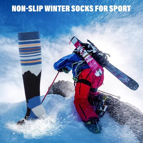 Vista 5 de RIOROO Calcetines de esquí de lana merino, paquete de 23 pares de calcetines de esquí y snowboard para hombres, mujeres y jóvenes, calcetines