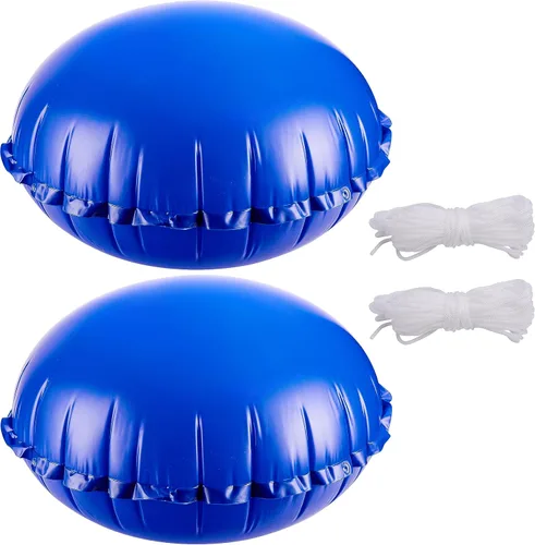 Vista 11 de Sfcddtlg Almohadas de aire de piscina de 4 x 4 pies para piscinas sobre el suelo, almohada redonda de invierno para piscina, almohada de aire
