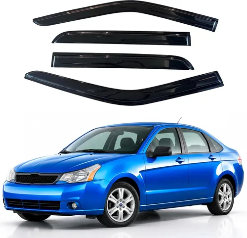 Vista 55 de Visera de ventana IG para Ford Focus Sedán y Hatchback 2012-2018, Protector de ventana lateral para lluvia y viento estilo Mugen, extra duradero