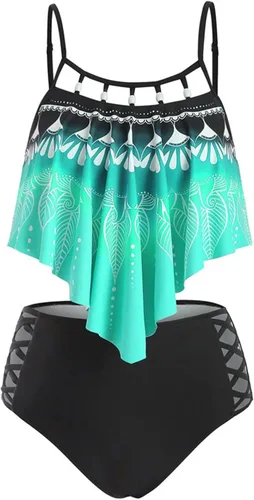 Vista 3 de MOKINGTOP Bikini para mujer conjunto de bikini triangular de dos piezas con puntada látiga para mujer