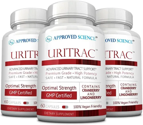 Vista 7 de Approve Science® Uritrac™ - Soporte de infecciones urinarias - Arándano, D-manosa, arándano rojo, apto para veganos - Suministro de 1 botella