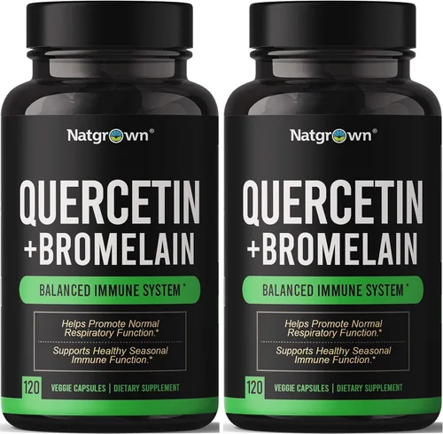 Vista 7 de Natgrown Complejo Suplemento Quercetina con Bromelina - 120 Cápsulas