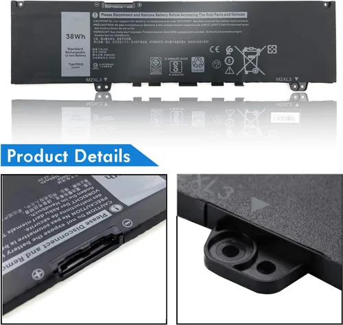Vista 4 de F62G0 - Batería de repuesto para laptop Dell Inspiron 13 7000 2 en 1 7373 7370 7380 7386 5370 P83G P83G001 F62GO RPJC3 0RPJC3 39DY5 039DY5