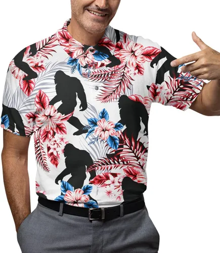 Vista 4 de Camisetas de golf divertidas para hombres, polo para hombres, camisetas de golf de manga corta para equipo, regalos para amantes del golf