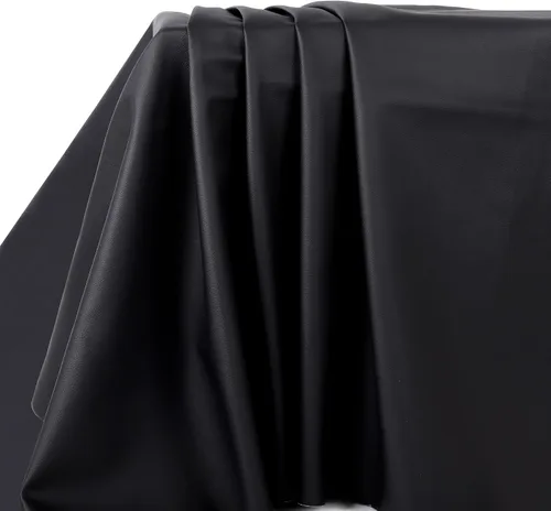 Vista 8 de Tapicería de vinilo marino de piel sintética: piel sintética de grano negro Meneng de 54 x 18 pulgadas, tela de vinilo marino, impermeable