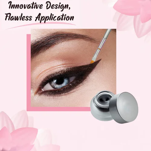 Vista 2 de Juego de brochas delineadoras de ojos en ángulo fino – para aplicador de delineador de gel líquido, plantillas dobladas, lápiz fino, sacapuntas
