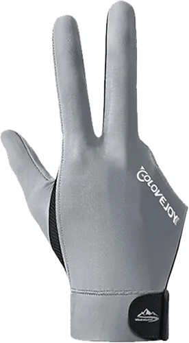 Vista 9 de Guantes de billar de 3 dedos, guantes de billar para mano izquierda y diestra, transpirables, antideslizantes, para billar Mano izquierda negra