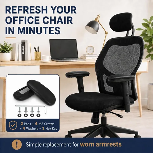 Vista 7 de Podoy Almohadillas de repuesto para reposabrazos de silla de oficina, se adapta a brazos universales de silla de escritorio con patrones