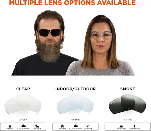 Vista 5 de Ergodyne Skullerz VALI - Gafas de seguridad sin marco, ligeras, antivaho