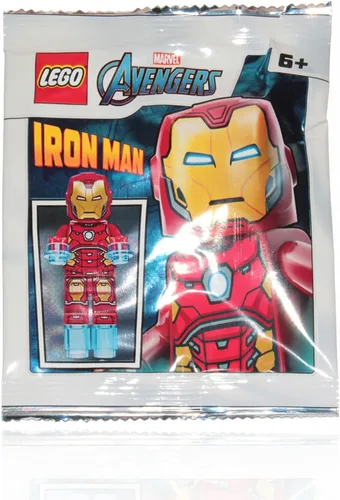 Vista 2 de LEGO Marvel Avengers Super Heroes Minifigure – Iron Man (con Power Blasts) Edición Limitada Pack