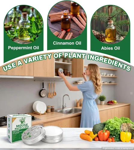 Vista 3 de Repelente de roedores para motor de automóvil, crema de aceite de menta