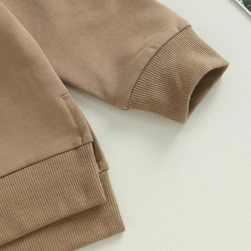 Vista 6 de AEEMCEM Conjunto de sudadera con cuello redondo y pantalones deportivos para bebé niño y niña
