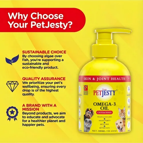 Vista 5 de Petjesty Pure Omega Daily para gatos y perros (10.1 fl oz)