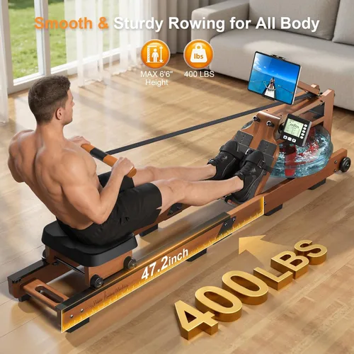 Vista 5 de 2026update Magnetic Rowing Machines for Home,Rower Machine with 16 Levels,Powerful Silent Magnetic Resistance,350lbs Weight Capacity,LCD