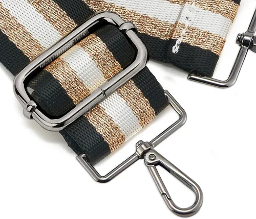 Vista 2 de ZOOEASS Hebillas de níquel Correa ancha para el hombro ajustable de repuesto para cinturón de pistola, hebilla de guitarra estilo bandolera