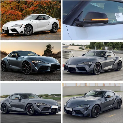 Vista 7 de Luces LED dinámicas para espejo lateral intermitente para Toyota GR Supra 2020-2023, lente ahumada, luces intermitentes secuenciales, accesorios