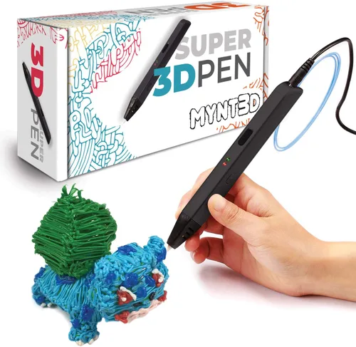 Vista 2 de MYNT3D Bolígrafo Super 3D con repuestos de filamento ABS de 10 colores - Crea arte 3D