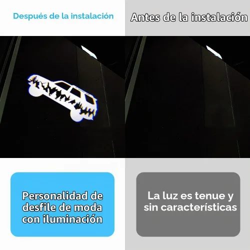 Vista 2 de 2 PCS Luces LED con Logo para Puerta de Auto Compatibles con 4Runner 2010-presente Proyector de Cortesía Luz de Bienvenida Láser Lámpara de Charco