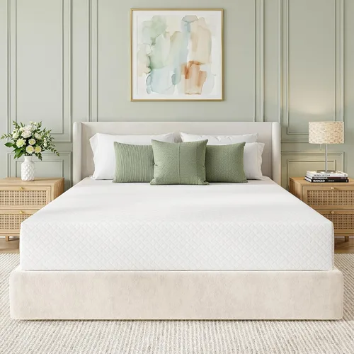 Vista 10 de EGOHOME Colchón individual de 5 pulgadas para niños, colchón de espuma viscoelástica con gel de té verde refrescante, alivia la presión con soporte