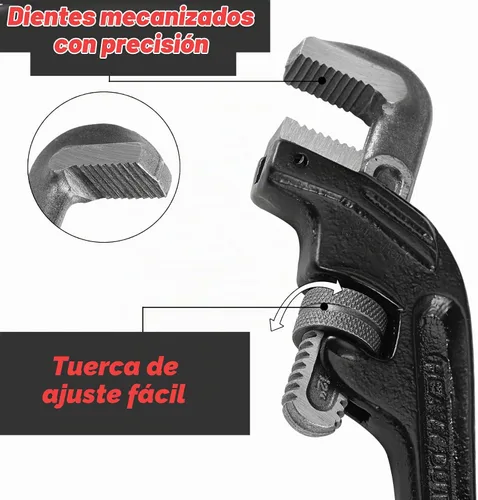 Vista 3 de Mr. Pen- End - Llave de tubo, 12 pulgadas, llave de tubo desplazada, herramientas de plomería