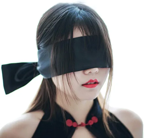 Vista 8 de YOMORIO Vendaje de satén con los ojos vendados máscara sexy playsuit lencería accesorios