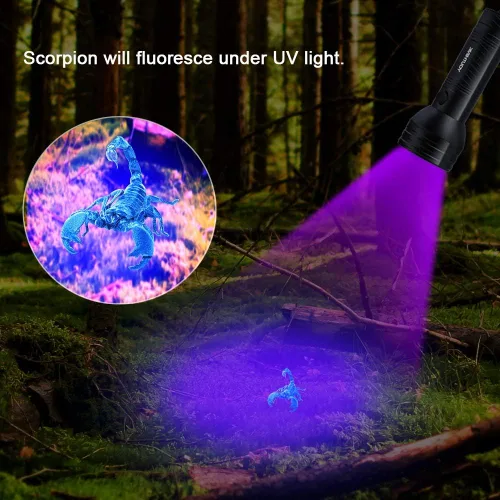Vista 6 de Linternas, 51 LED Antorcha Escorpión Detector Hunter Ultra Violeta Linterna de Luz Negra