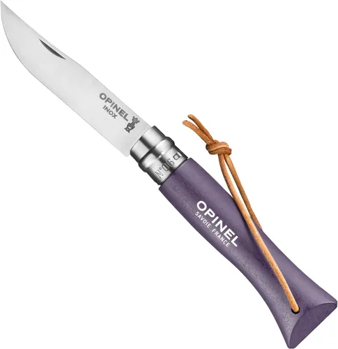 Vista 10 de Opinel No.6 Colorama - Cuchillo plegable de acero inoxidable de uso diario para bolsillo con anillo de seguridad Nube