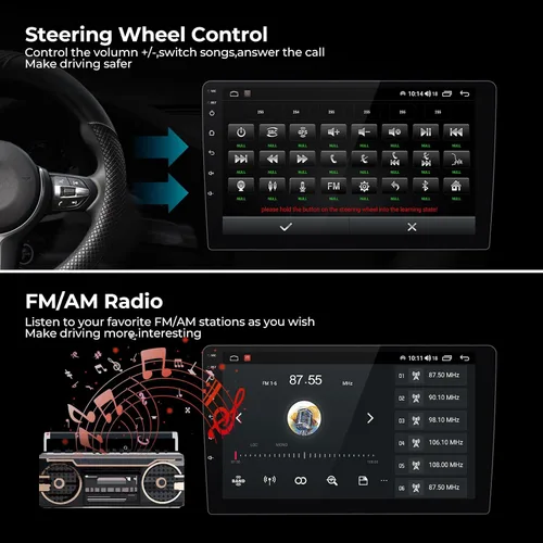 Vista 4 de Radio de coche para Jeep Compass/Jeep Patriot 2010-2016 Reproductor multimedia estéreo con Carplay y Android Auto 4-Core 2G RAM + 32G ROM 10" IPS