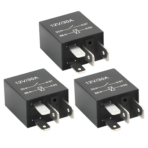 Vista 7 de Relé de Coche de 4 Pines 12V 30A, Relé de Arranque Impermeable Multiusos para Motor, Accesorios de Repuesto Eléctricos Automotrices Estándar