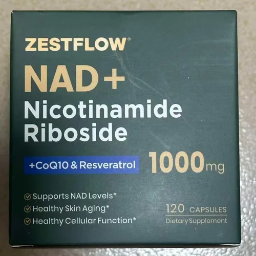 Vista 7 de Suplemento NAD, NAD+ nicotinamida ribósido resveratrol 1000 mg, suplemento liposomal de NAD para mujeres y hombres, NAD Plus con CoQ10 para energía