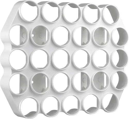 Vista 3 de Storage Theory Soporte de pared de plástico para café con capacidad para 28 unidades, para café o té, soporte de pared (blanco)