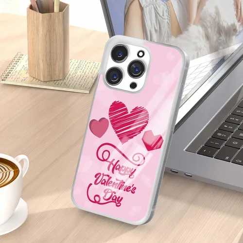 Vista 6 de Fundas de teléfono con diseño de amor para el día de San Valentín, para mujer, para iPhone 11, 12, 13, 14, 15, 16, 17, Pro Max Plus Mini