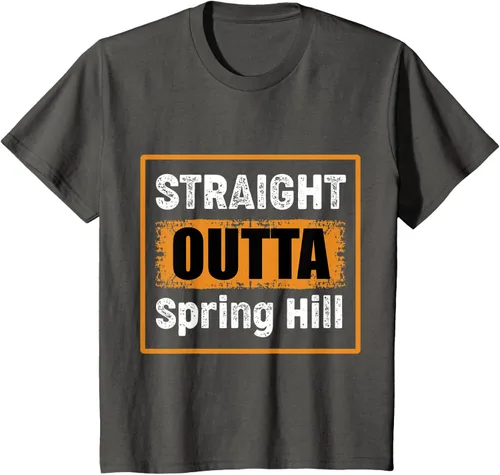 Vista 29 de Straight Outta Spring Hill Tennessee USA - Camiseta de humor vintage, Negro