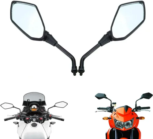 Vista 7 de MZS Espejos de motocicleta, espejo lateral retrovisor de 0.394 pulgadas, manillar ajustable de 360° compatible con GSXS750 GSXS750Z / GSXS1000