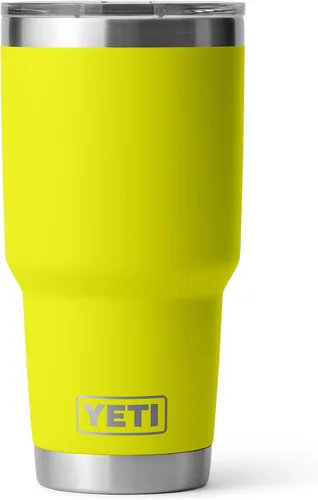 Vista 51 de YETI Rambler - Vaso de 30 oz, acero inoxidable, aislado al vacío con tapa MagSlider, color carmesí Amarillo