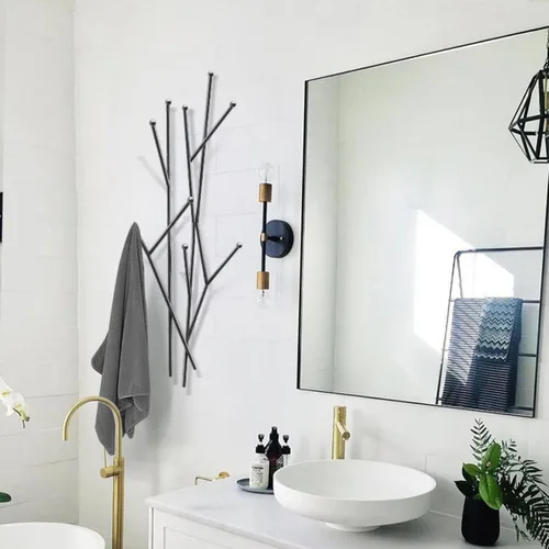 Vista 5 de Ganchos de pared para colgar abrigos, ganchos decorativos para el hogar, ganchos modernos (color estilo 2)