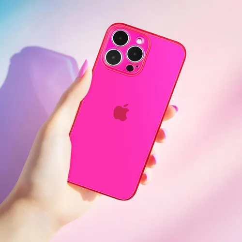 Vista 2 de Funda compatible con iPhone 11, funda transparente de silicona suave y delgada con cubierta para lente de cámara para mujeres y niñas, funda Rosa
